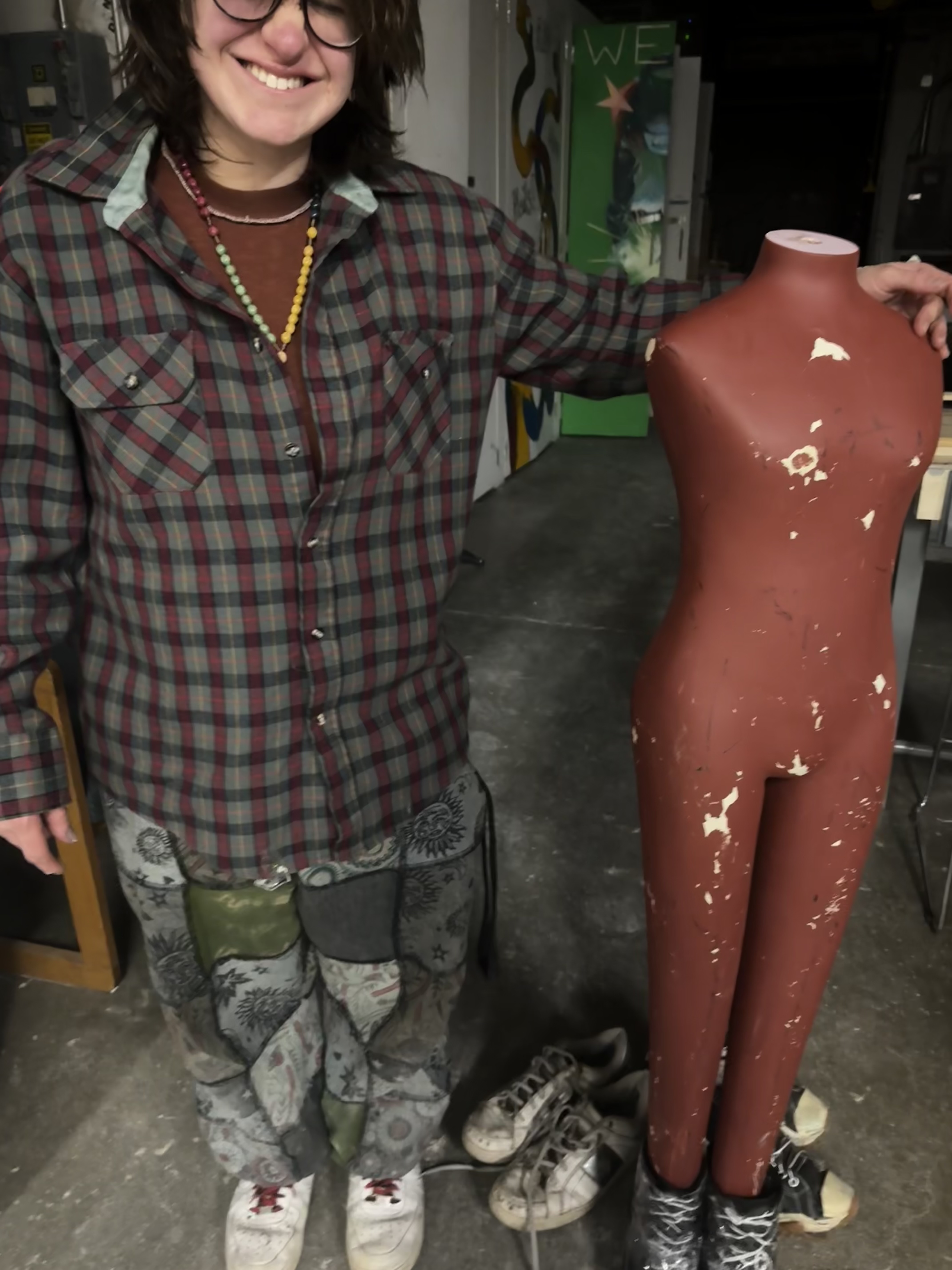 the drum machine and Ed for scale