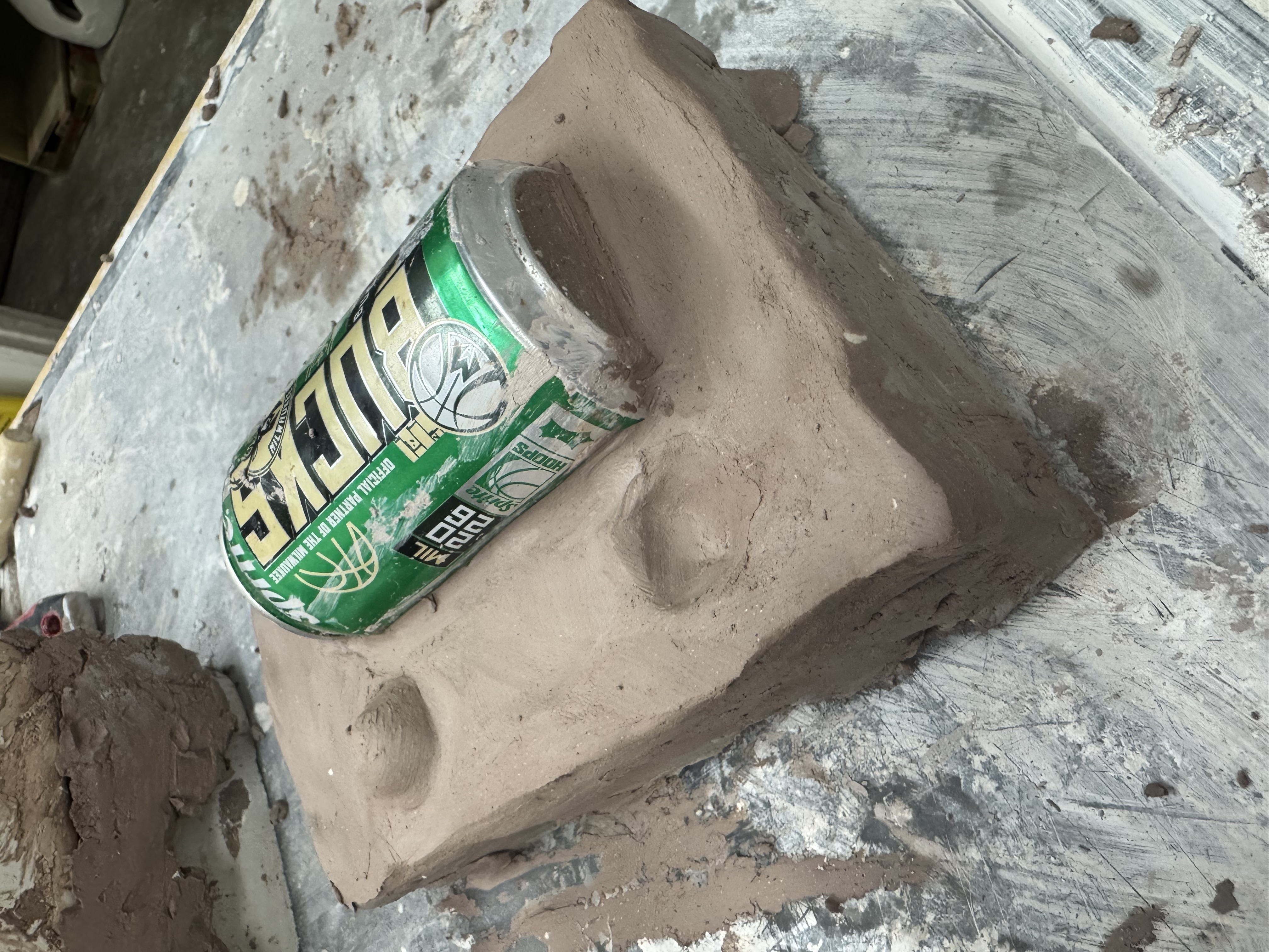 clay base for plaster mold