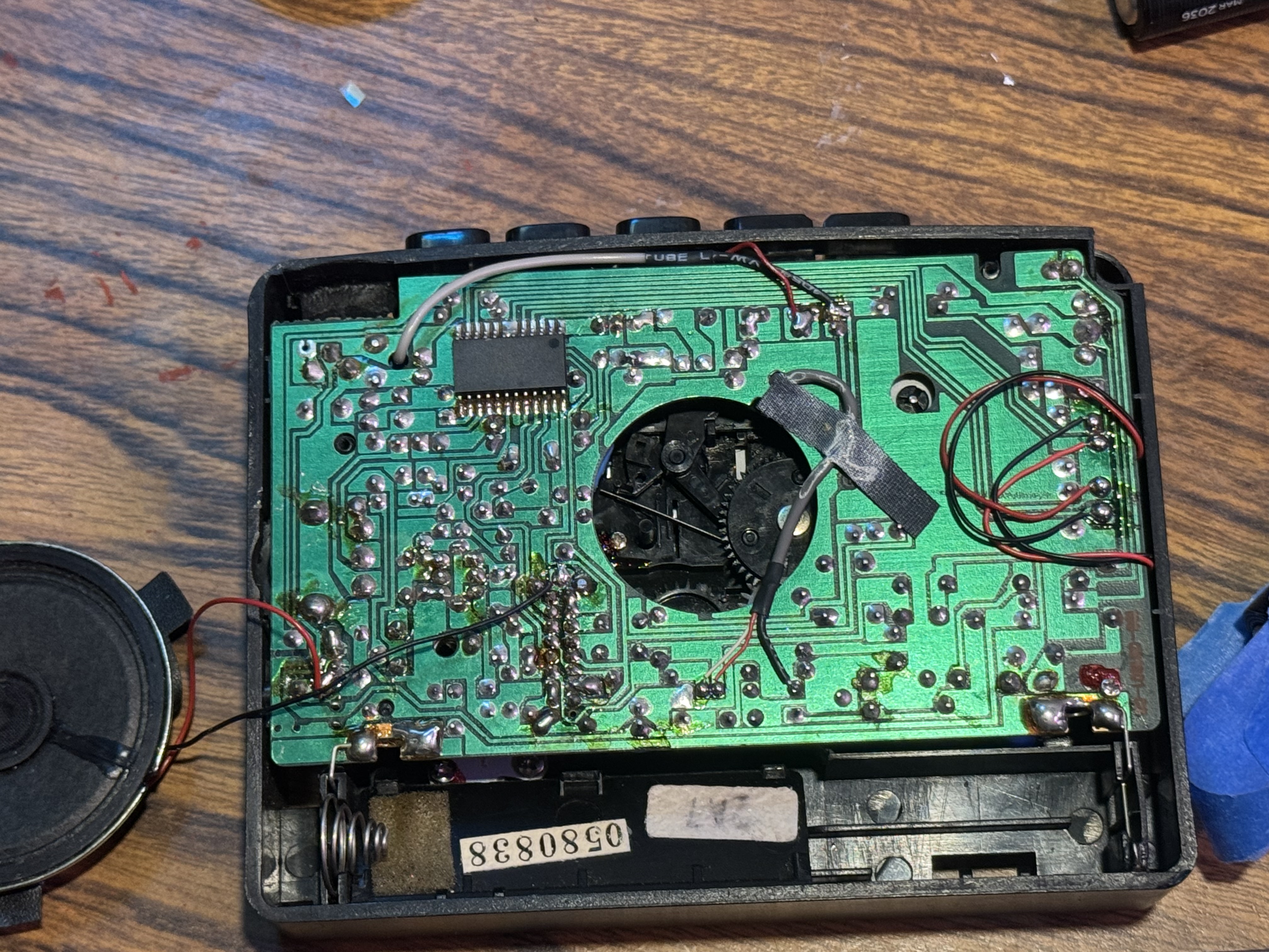 image of inside of tape player